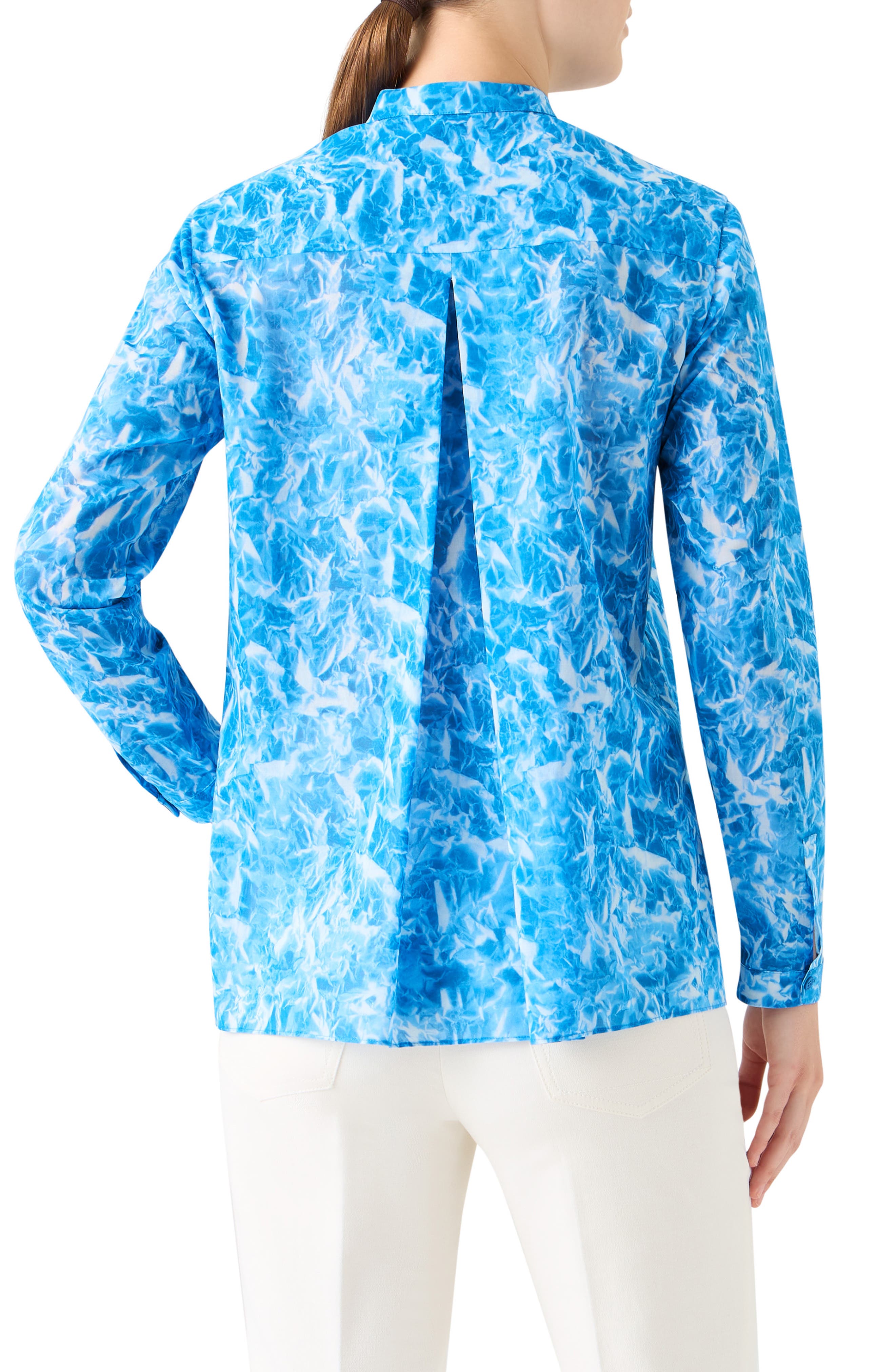 Whitecaps Cotton Voile Button-Up Shirt - image 2