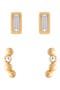 selected Gold Tone/ Clear Crystal