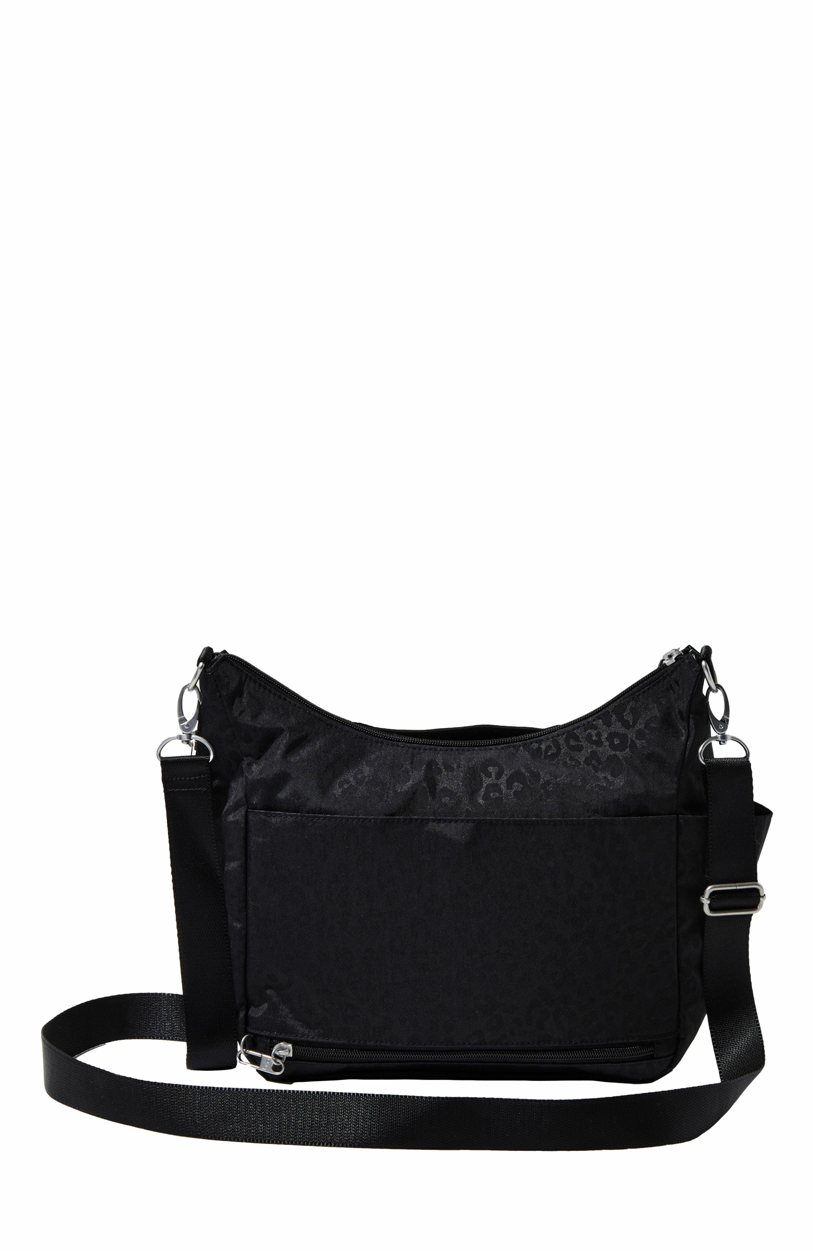 BAGGALLINI Modern Everywhere Hobo Crossbody Bag with Wristlet, Alternate, color, Black Cheetah Emboss