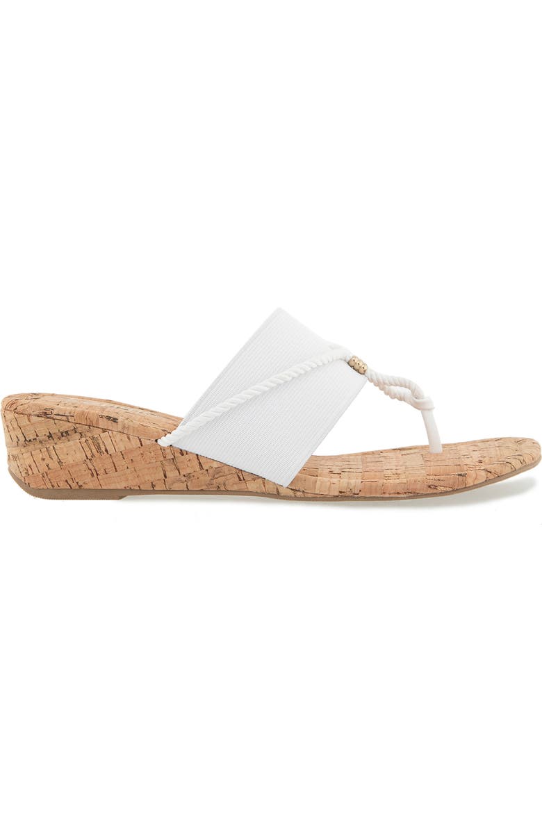Kensie Deborah Wedge Sandal, Alternate, color, White