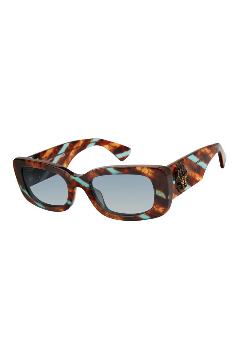 52mm Rectangular Sunglasses, Alternate, color, CURACAO NOVILLA