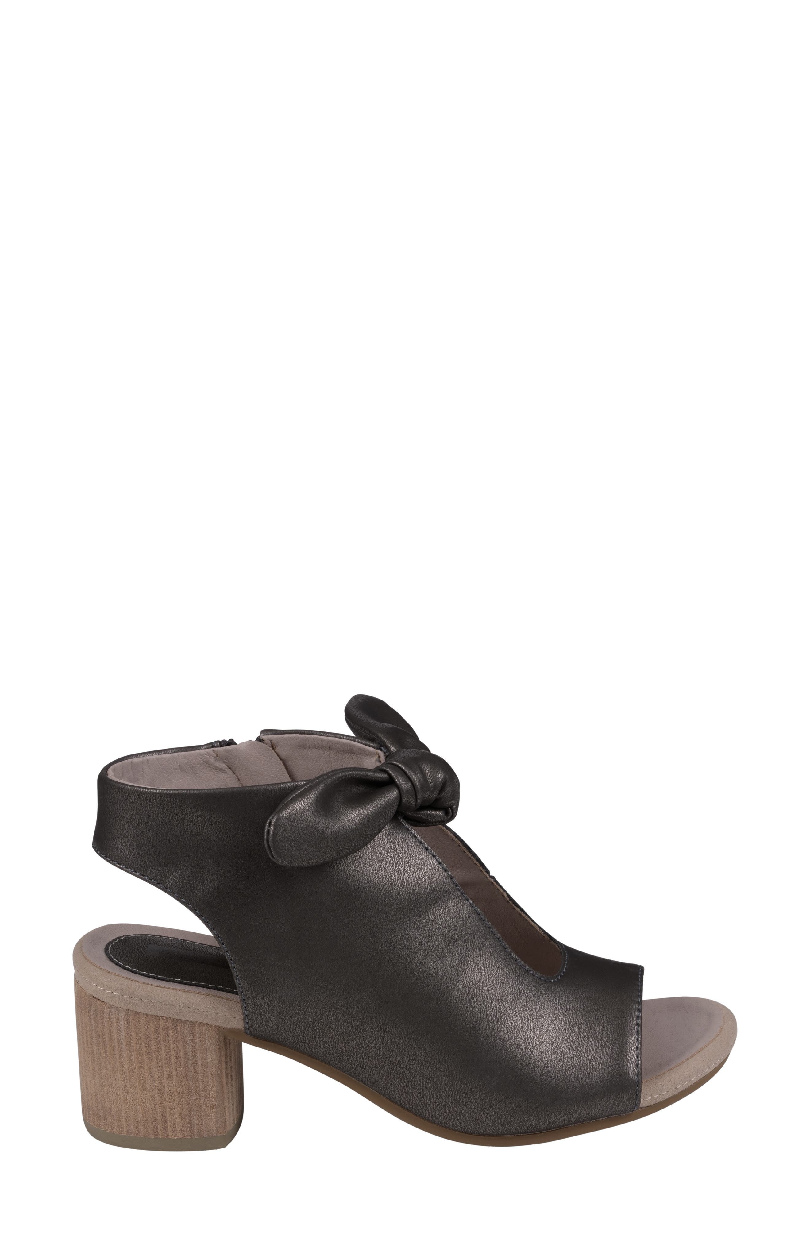 Kimora Bow Block Heel Bootie, Alternate, color, PEWTER