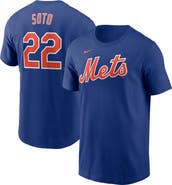Nike Men's Nike Juan Soto Royal New York Mets Fuse Name & Number T-Shirt