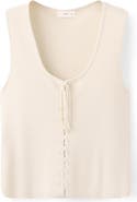 MANGO TEEN Bow Front Sleeveless Top