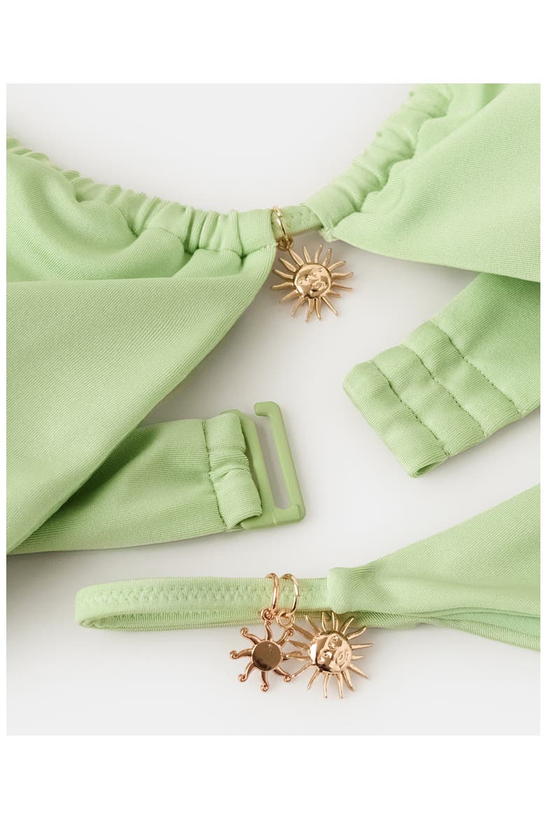 Charm Bandeau Bikini Top, Alternate, color, PASTEL GREEN