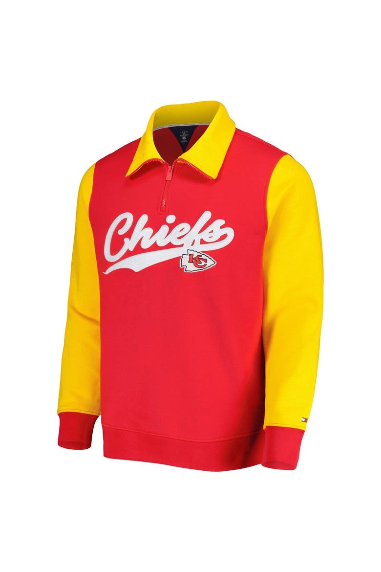 Men's Tommy Hilfiger Red/Gold Kansas City Chiefs Aiden Quarter-Zip Sweatshirt, Alternate, color, Red