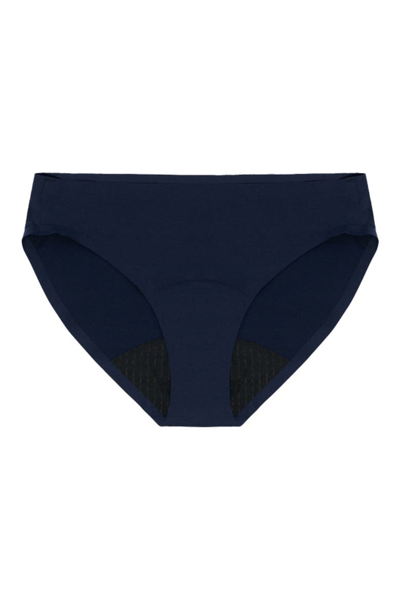 Period & Leakproof Super Absorbency Seamless Bikini, Alternate, color, MIDNIGHT SKY