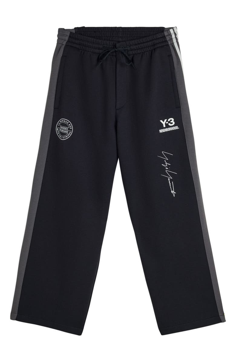 Y-3 x NEIGHBORHOOD Drawstring Track Pants, Alternate, color, Black