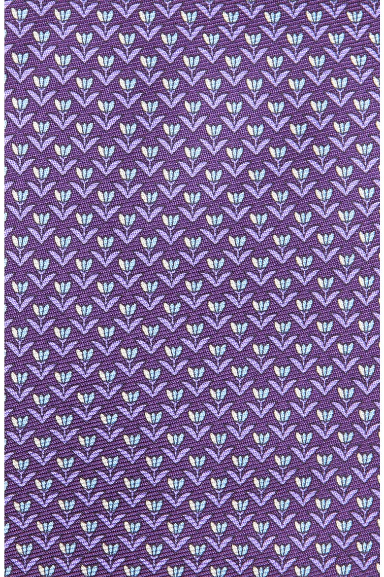 Floral Silk Tie, Alternate, color, PURPLE
