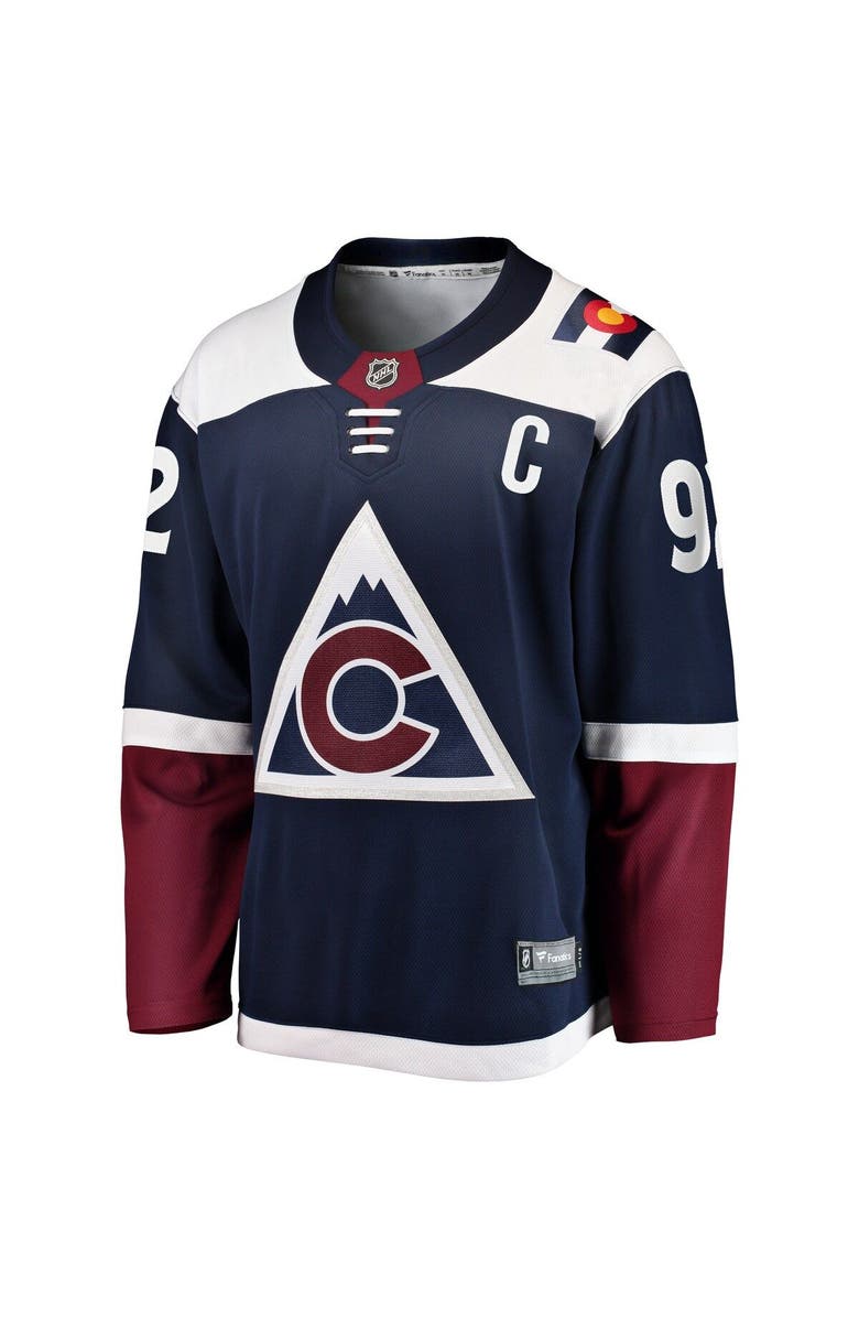 FANATICS Men's Fanatics Gabriel Landeskog Navy Colorado Avalanche Premier Breakaway Player Jersey, Alternate, color,