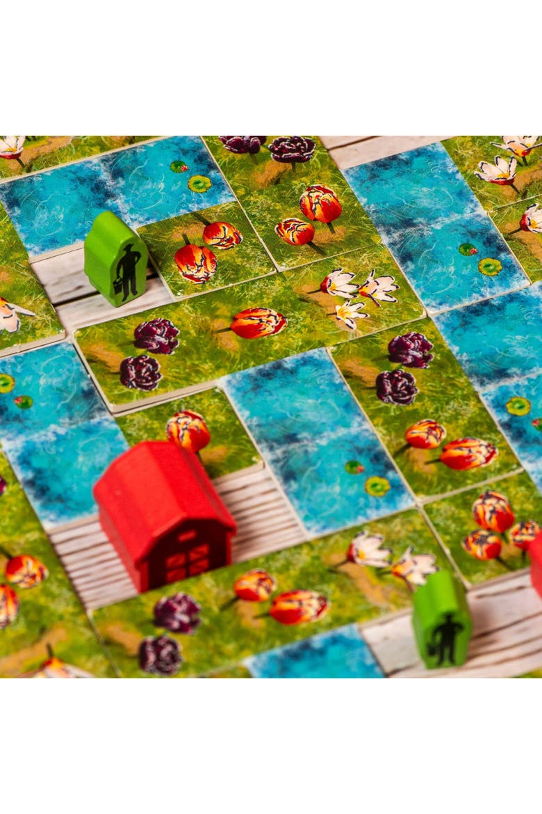Frosted Blooms Tile Laying Board Game, Alternate, color, Multicolored