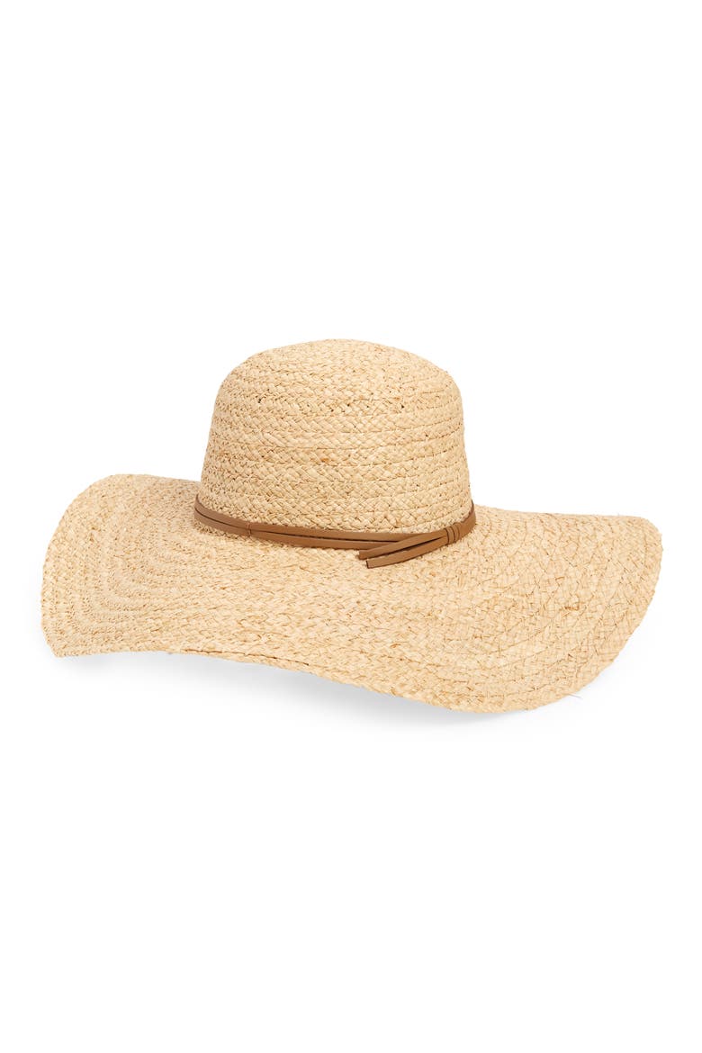 Straw Floppy Hat, Main, color, NATURAL