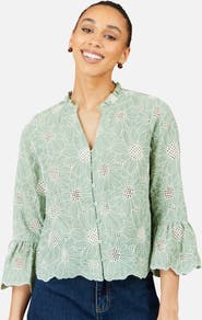 Yumi 100% Cotton 3/4 Sleeve Shirt