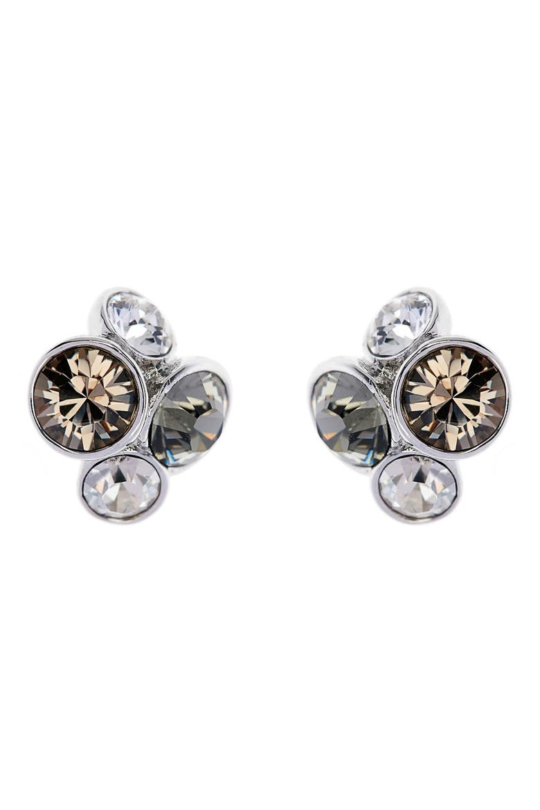 'Lynda' Stud Earrings, Main, color, SILVER/ CRYSTAL MULTI