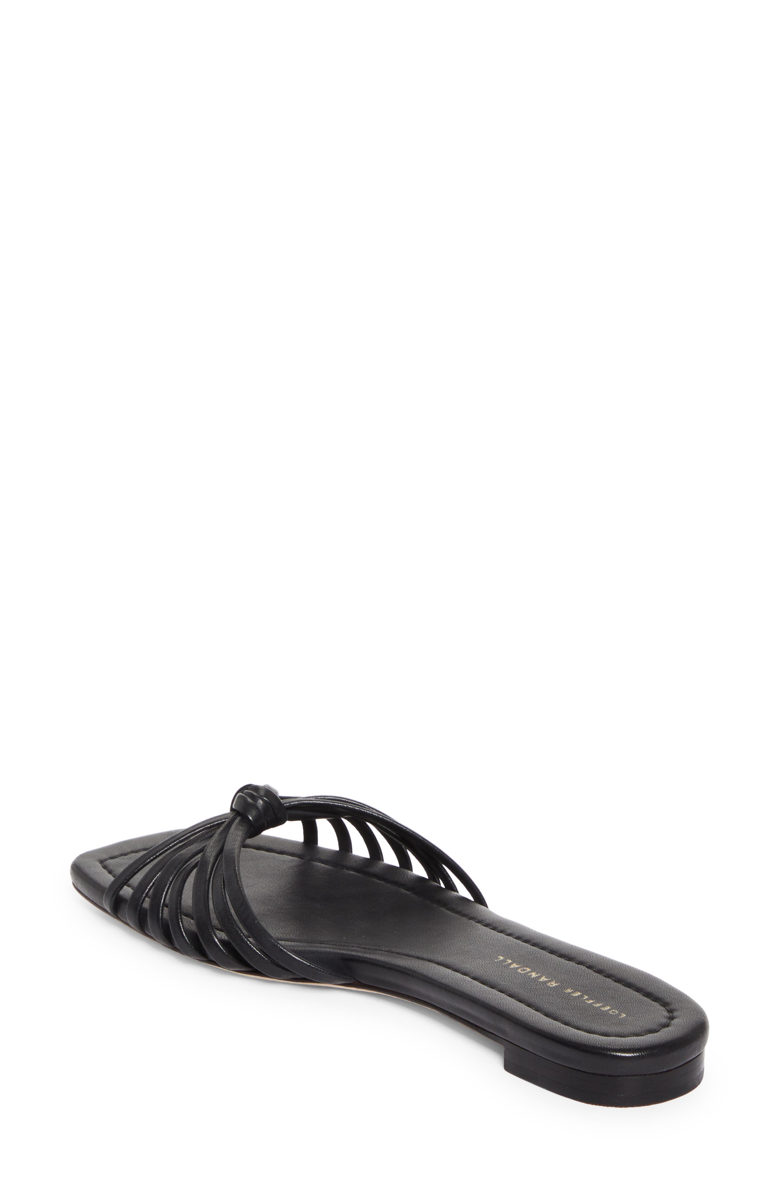 Loeffler Randall Izzie Knotted Slide Sandal, Alternate, color, Black