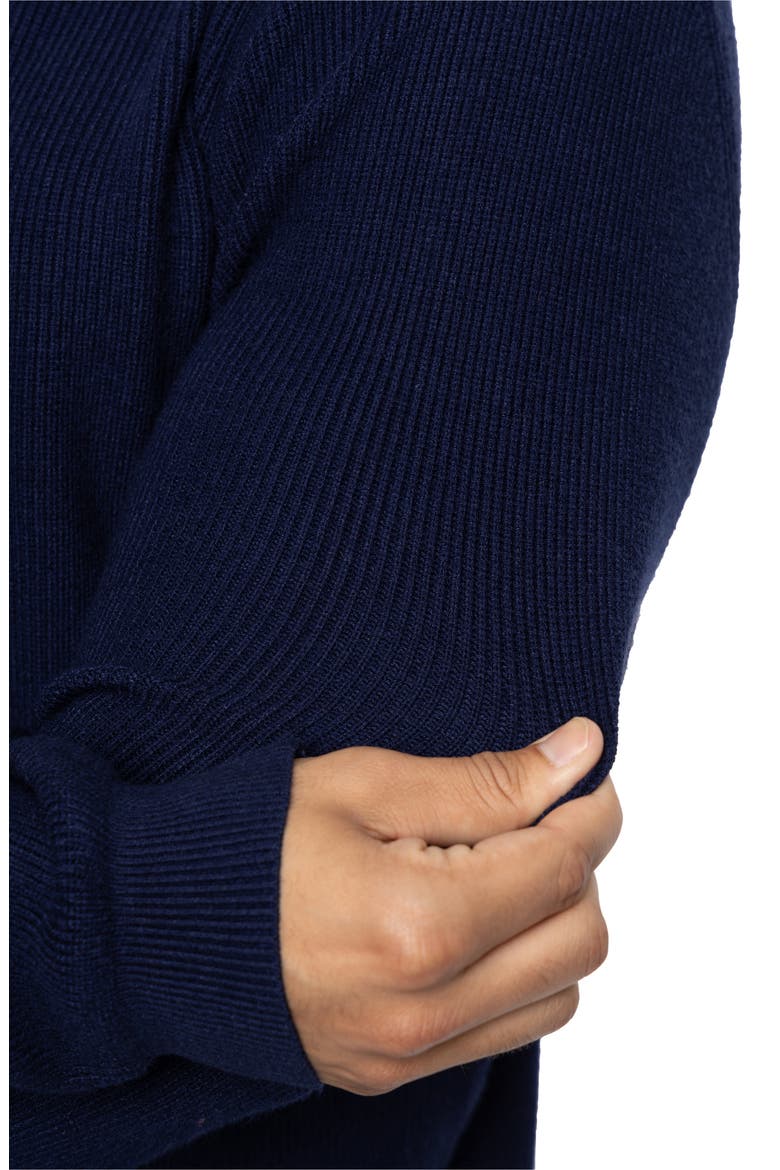 Ribbed Turtleneck Sweater, Alternate, color, NAVY