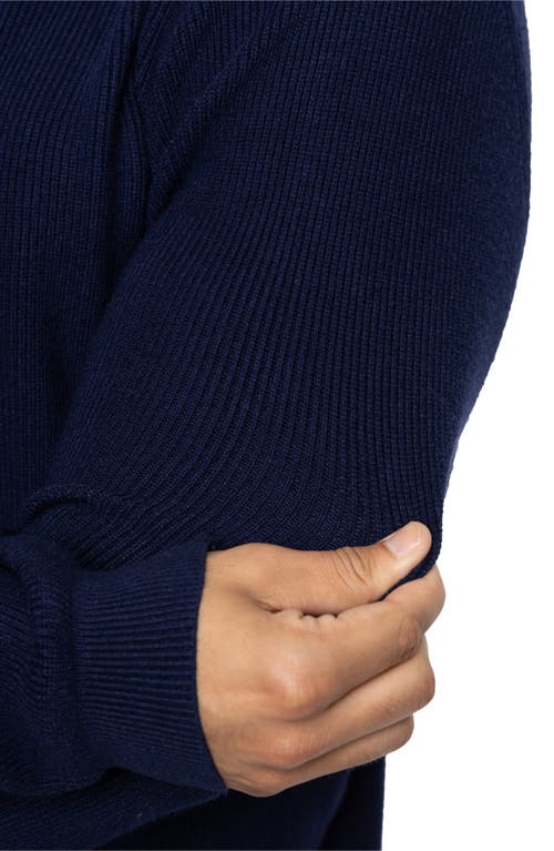 Spring + Mercer Ribbed Turtleneck Sweater In Navy