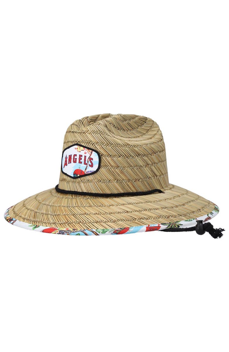 Reyn Spooner Men's Reyn Spooner Los Angeles Angels Logo Straw Hat, Main, color, 
