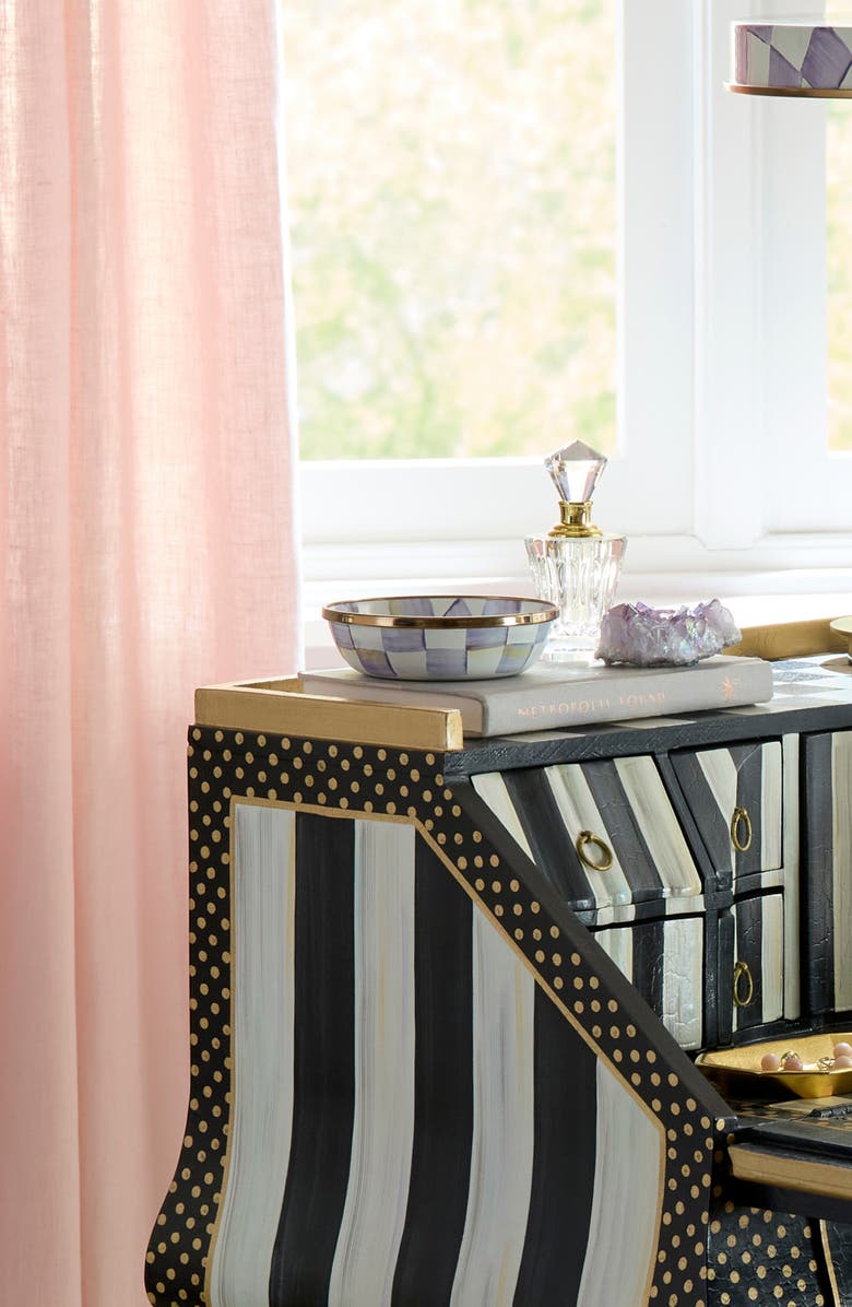 MACKENZIE CHILDS Violet Check Enameled Steel Relish Dish, Alternate, color, Violet