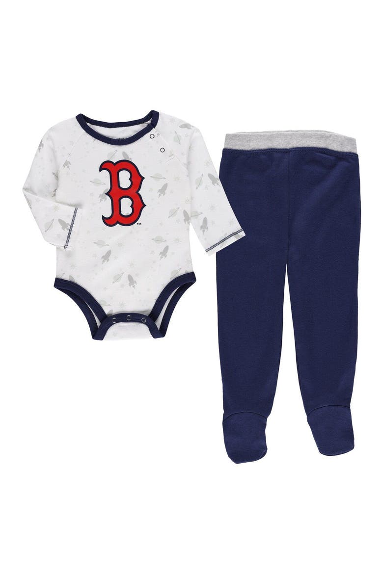 Newborn & Infant Navy/White Boston Red Sox Dream Team Bodysuit Hat & Footed Pants Set, Main, color, Navy