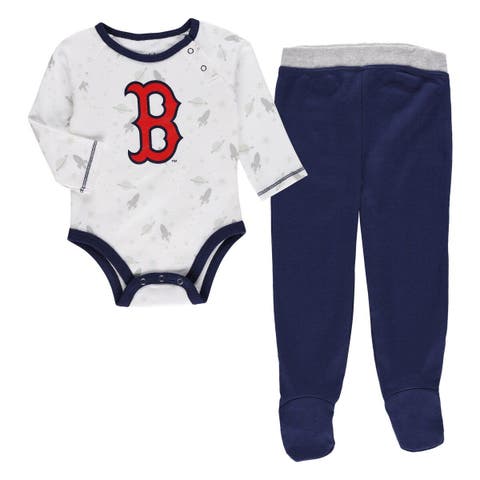 Newborn & Infant Navy/White Boston Red Sox Dream Team Bodysuit Hat & Footed Pants Set