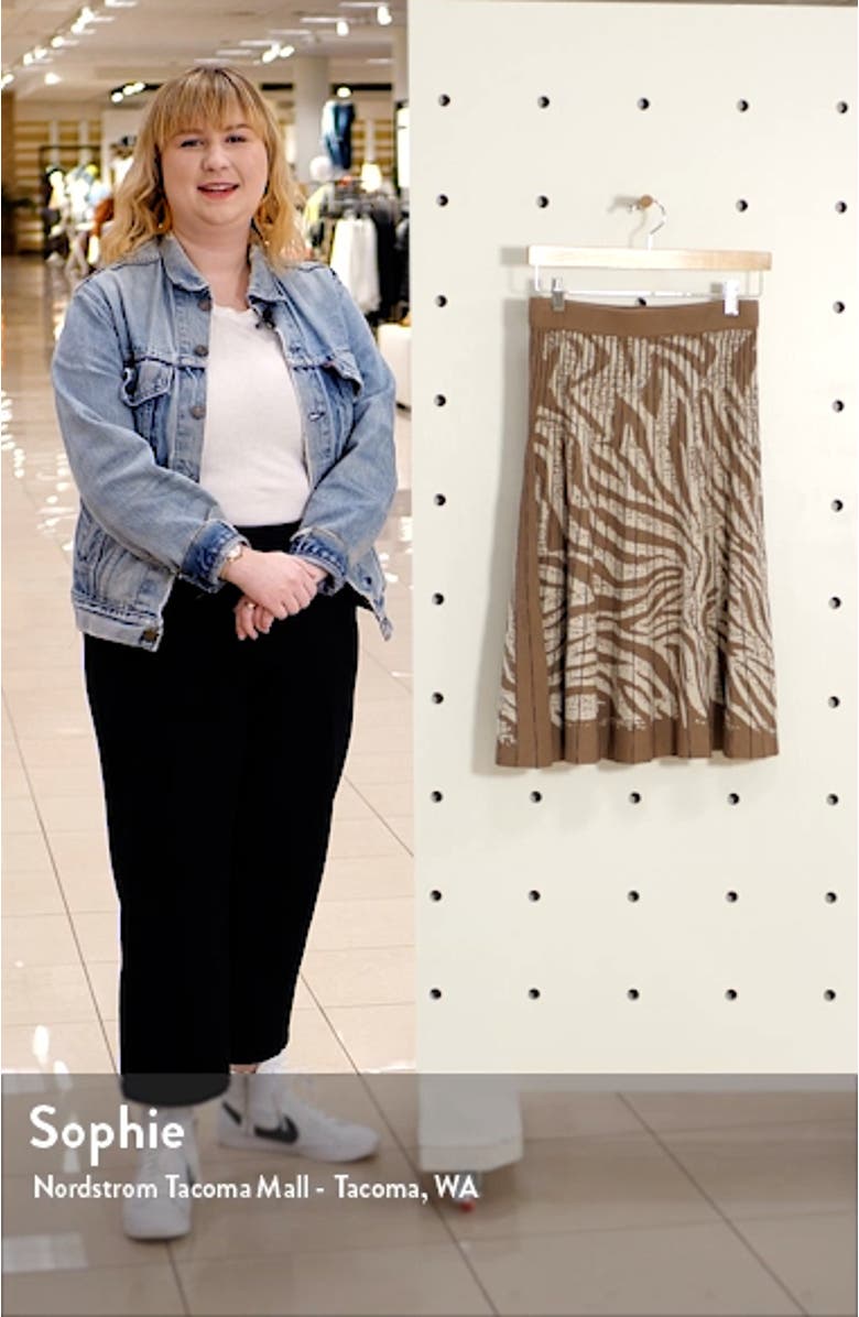 Show Your Stripes Zebra Pattern Knit Skirt, sales video thumbnail