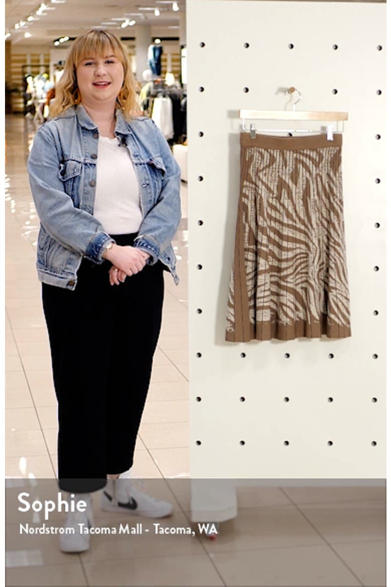 Show Your Stripes Zebra Pattern Knit Skirt video