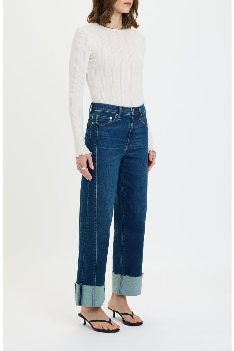 Pleaser Cuffed Jeans, Alternate, color, SLOW MOTION