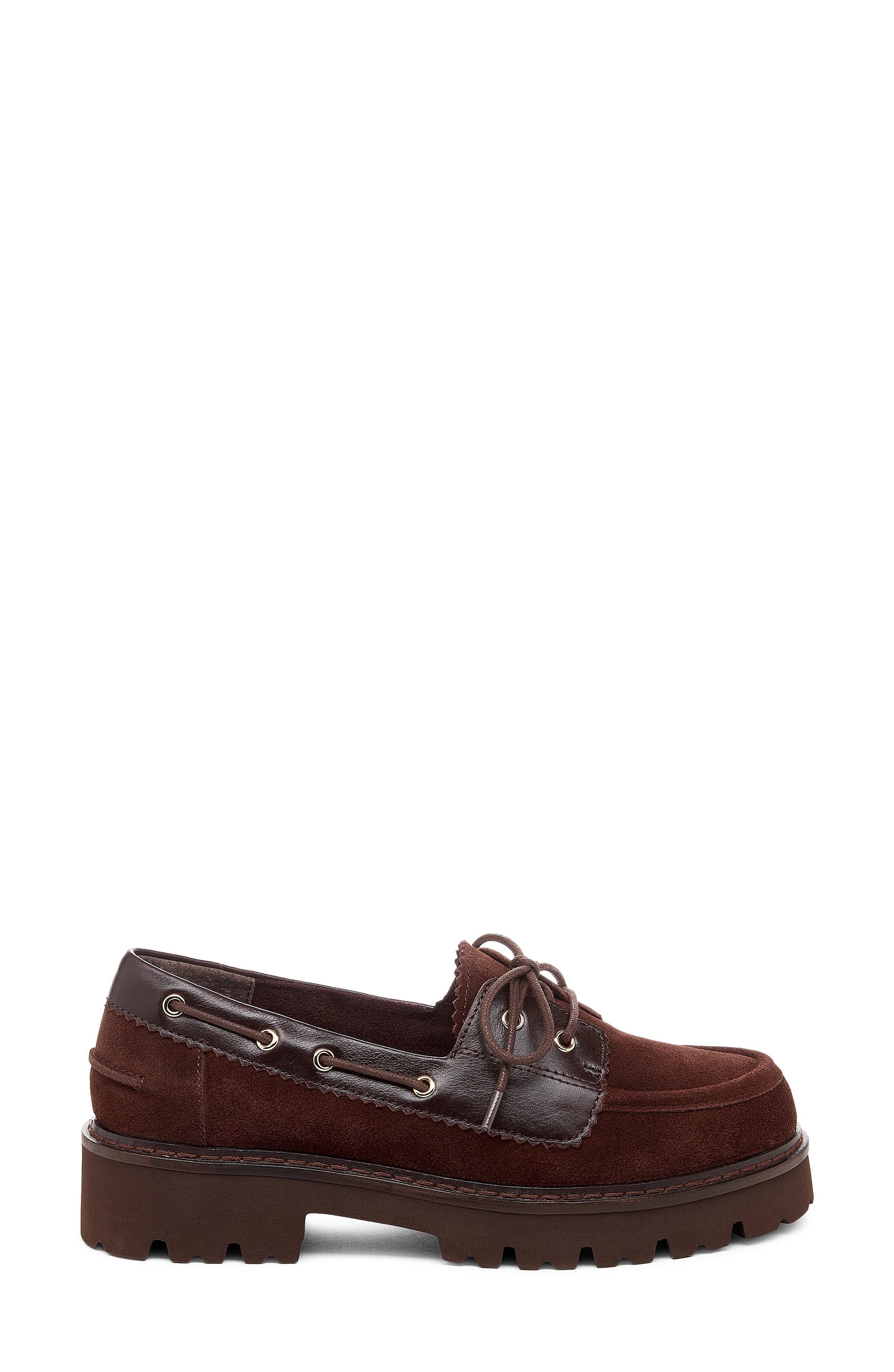 Jerry Lace-Up Boat Shoe, Alternate, color, WARM BROWN