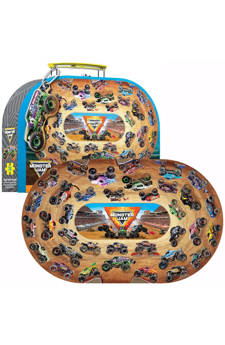 Eurographics Monster Jam Giant Floor Puzzle 74Piece, 39"X24" Carry Case, 4+, Alternate, color, 