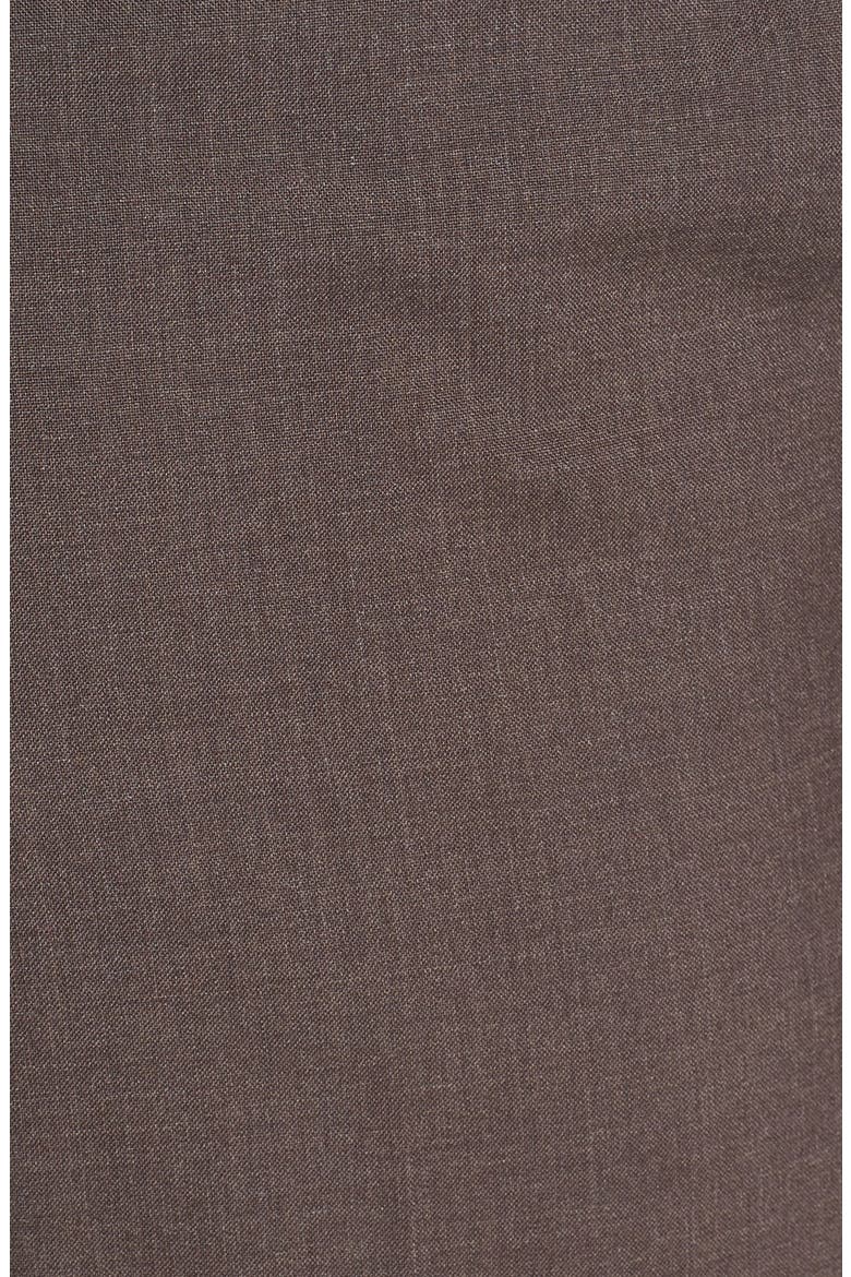 Self Sizer Waist Plain Weave Flat Front Washable Trousers, Alternate, color, BROWN