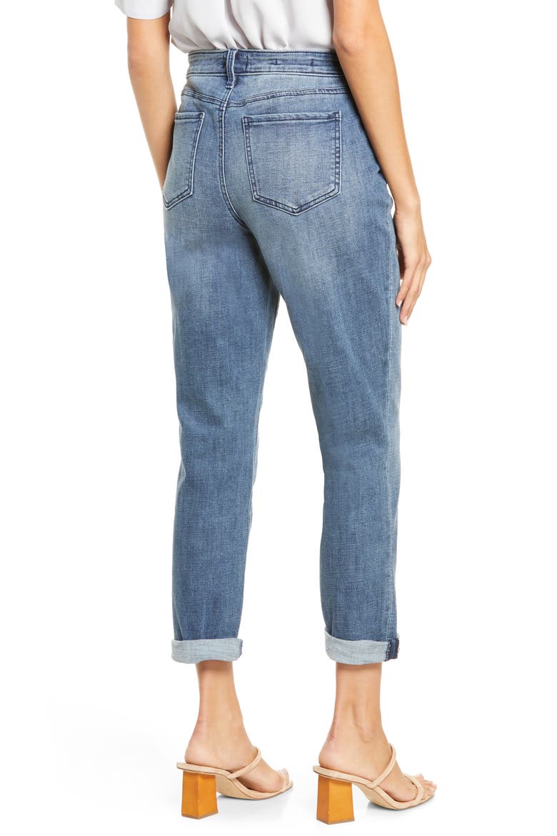 Margot Straight Leg Girlfriend Jeans, Alternate, color, CALIENTE