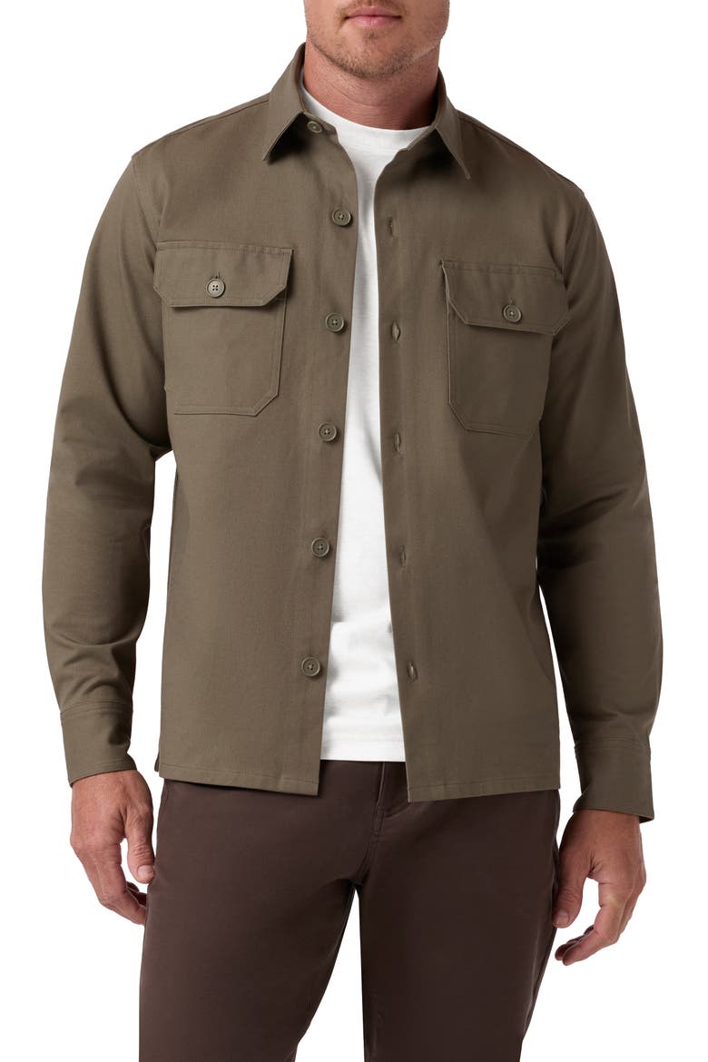 Warren Shirt Jacket, Main, color, OLIVE CLAY