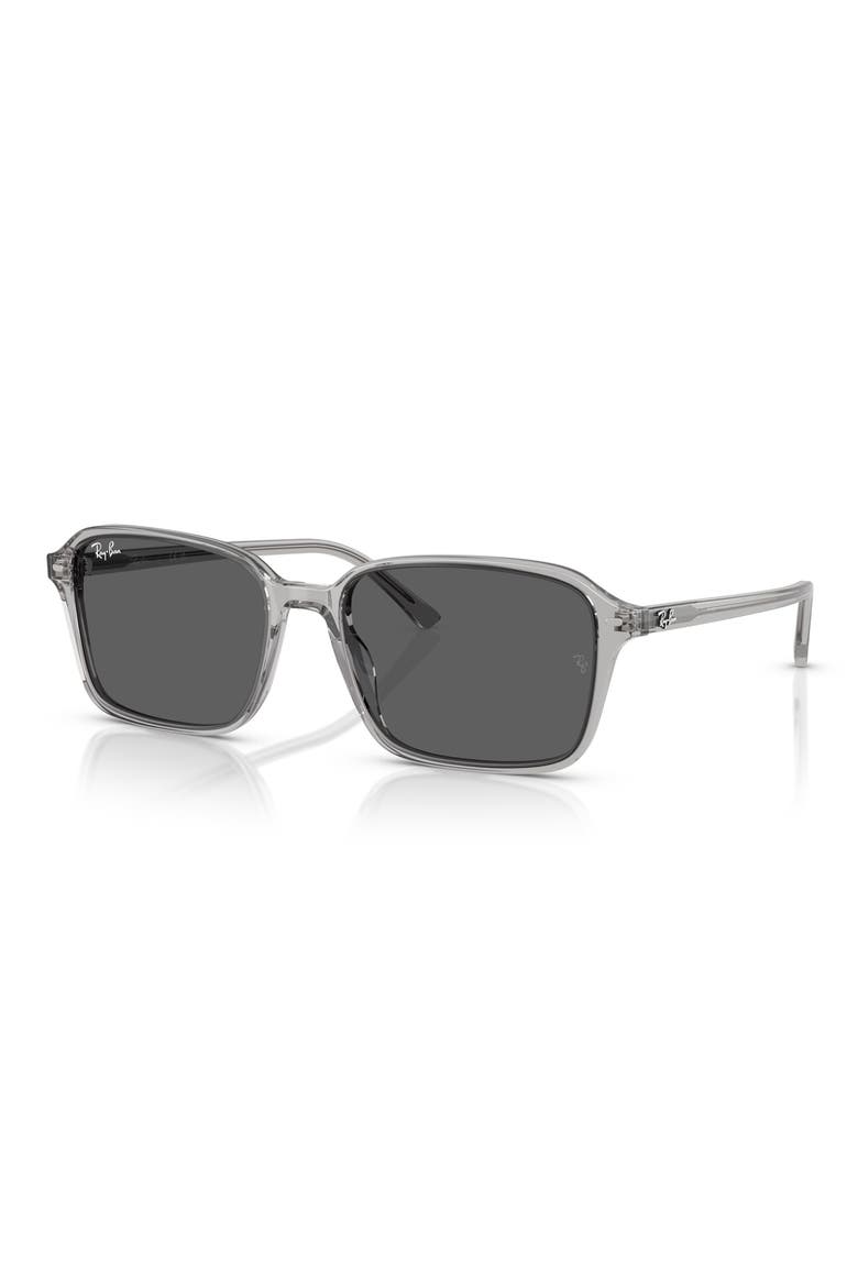 58mm Square Sunglasses, Alternate, color, TRANSPARENT GREY/ DARK GREY