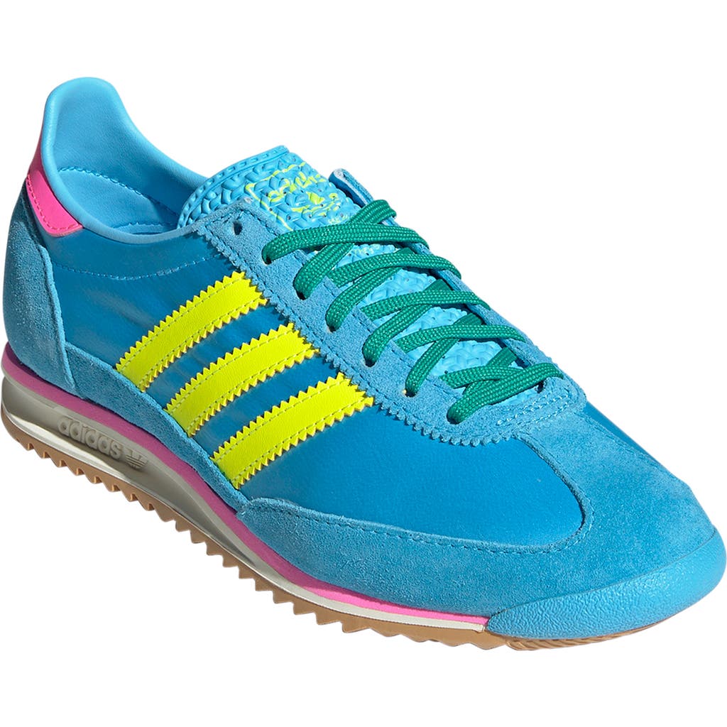 Shop Adidas Originals Adidas Sl 72 Sneaker In Sky Rush/yellow/pink