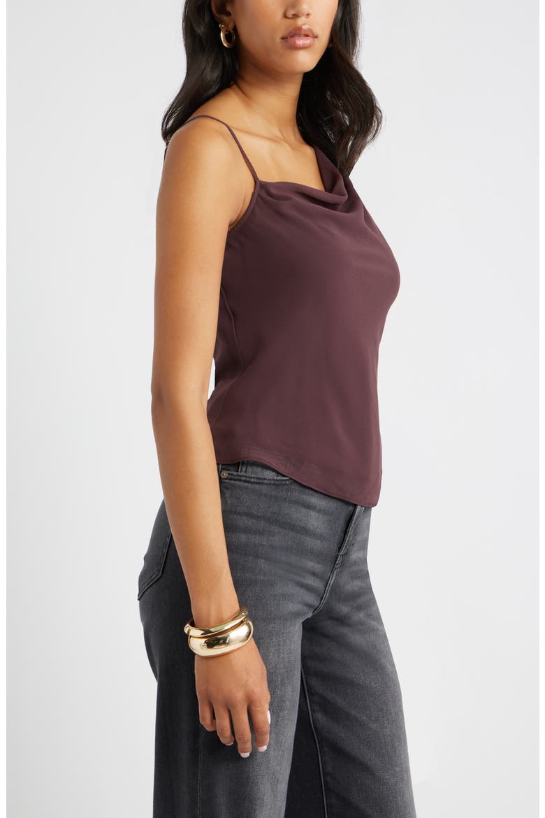Drape Asymmetric Neck Top, Alternate, color, BURGUNDY FUDGE