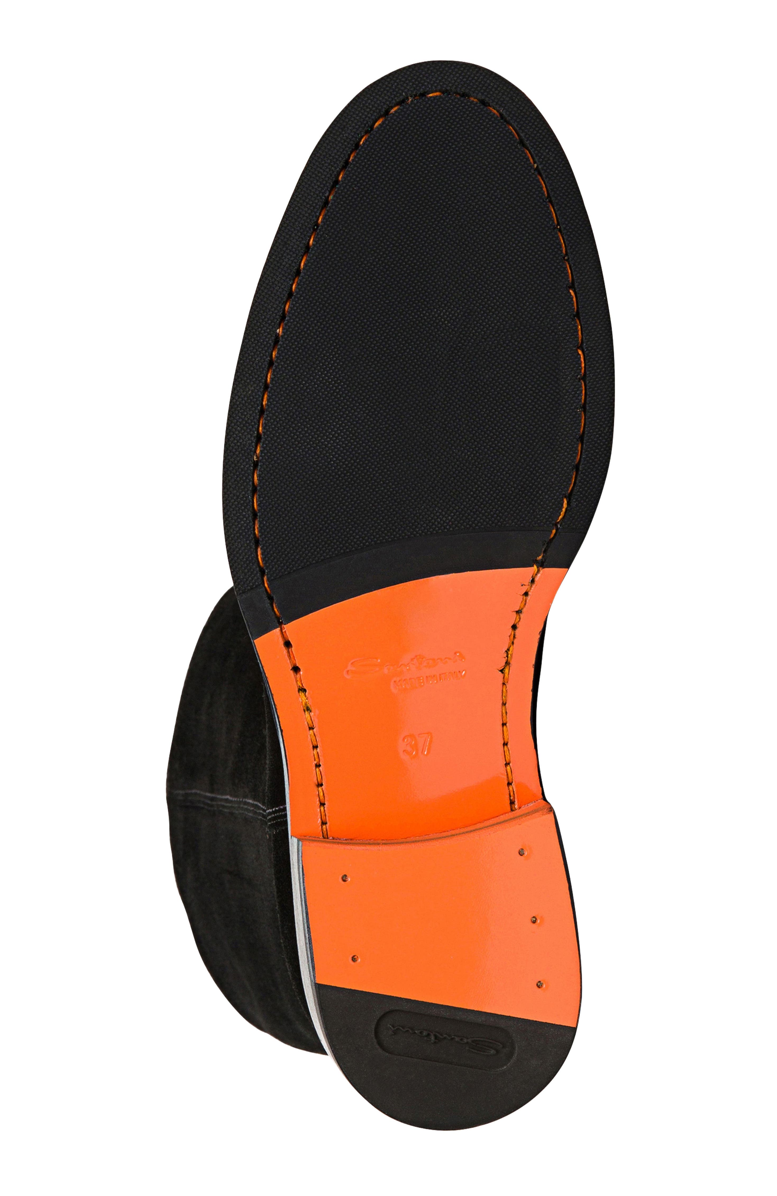 Santoni Suede boot, Alternate, color, Black