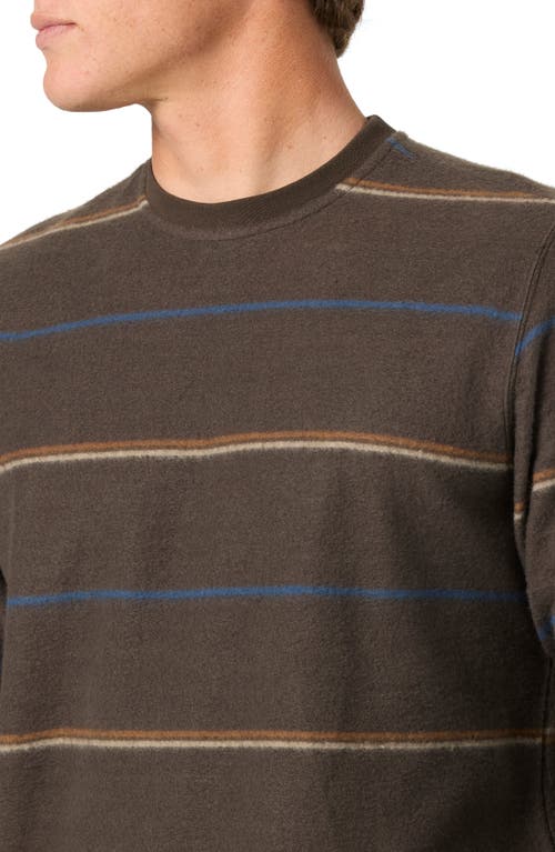 O'neill Nash Stripe Crewneck Sweatshirt In Brown