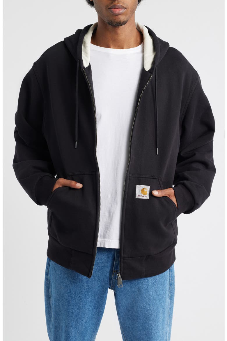 Active Zip Hoodie, Main, color, BLACK