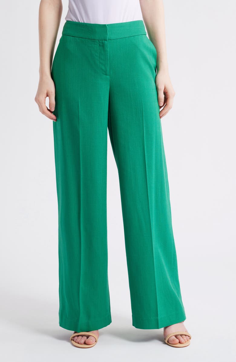 Tahari ASL Wide Leg Pants, Main, color, Clover
