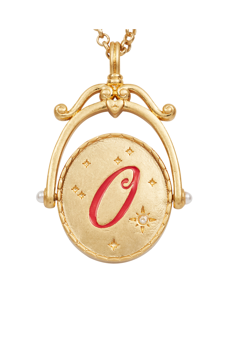 O Initial Orchid Gold Spinner Chain Necklace, Alternate, color, Gold