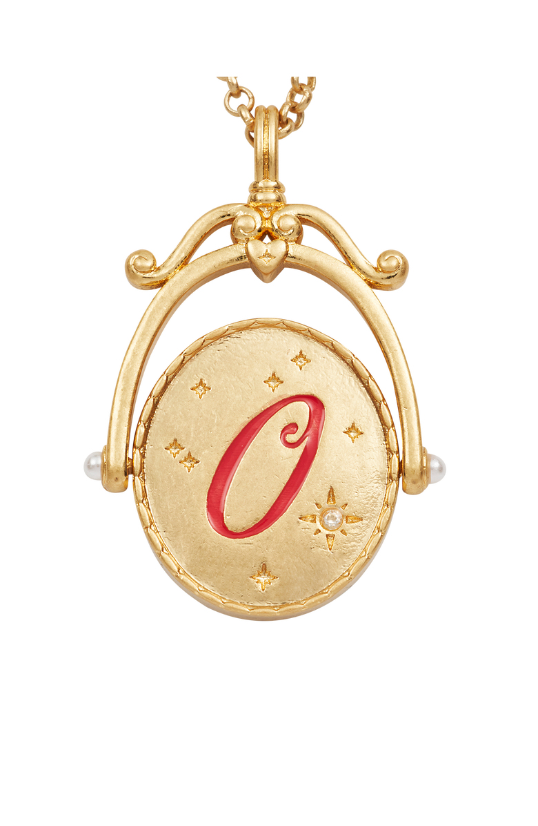 Fable England O Initial Orchid Gold Spinner Chain Necklace, Alternate, color, Gold