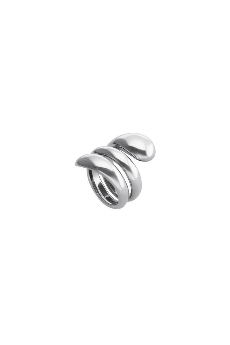 Triple Spiral Statement Ring in Silver tone, Alternate, color, Silver