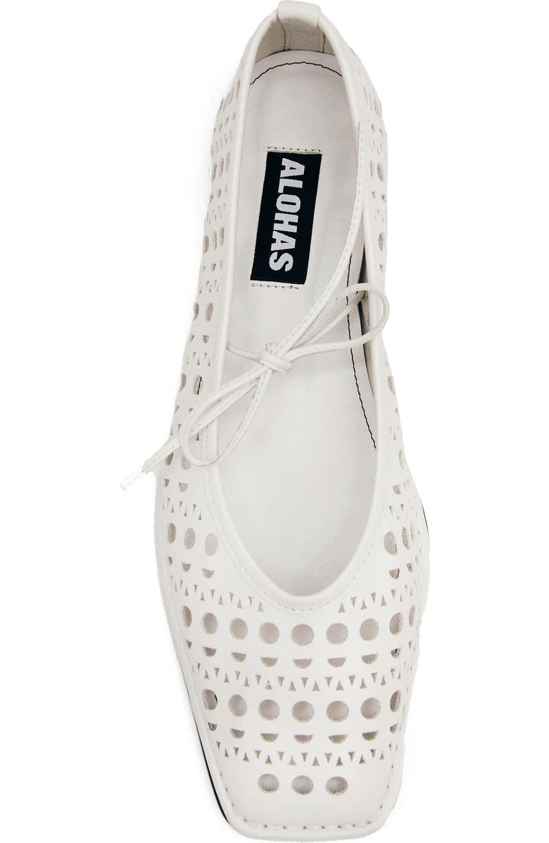 ALOHAS Sway Ballet Flat, Alternate, color, White
