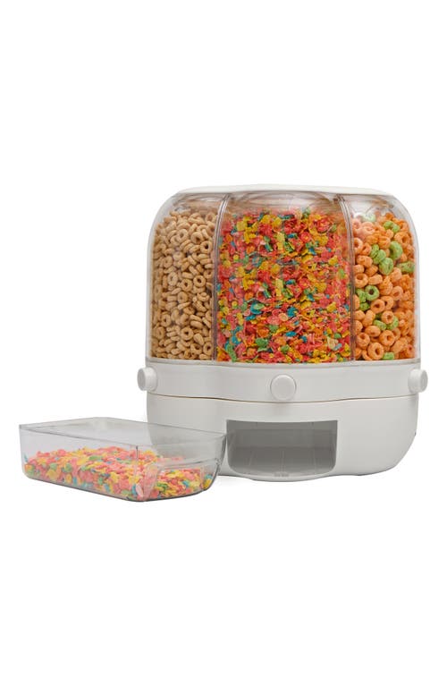 Core Home Large Rotating Food Storage Dispenser In White
