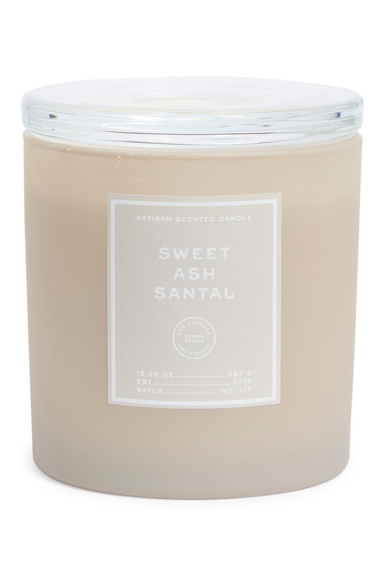Sweet Ash Santal Glass Jar Candle, Main, color, SWEET ASH SANTAL