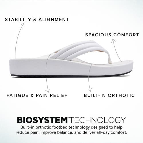 Abeo Paseo Thong Sandal In White - Regular