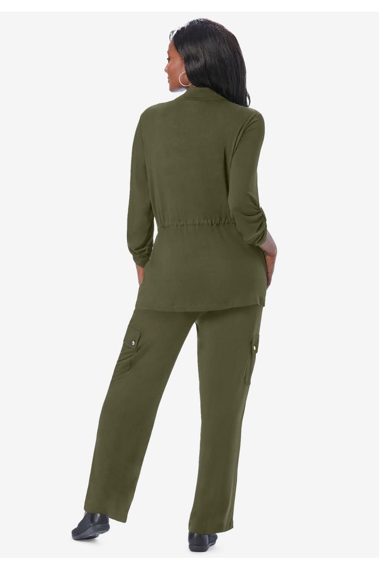 2 Piece Stretch Knit Cargo Set, Alternate, color, DARK SAPPHIRE