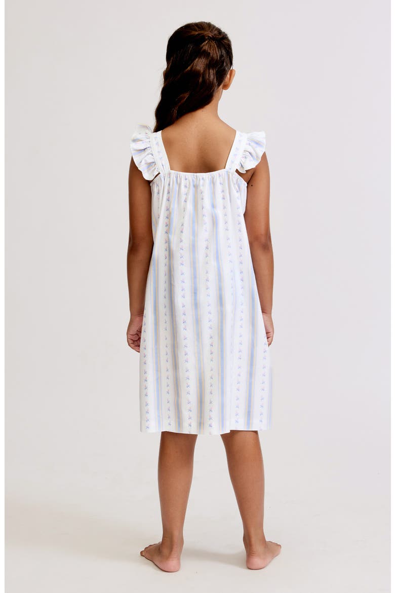 Clara Cottage Stripe Nightgown, Alternate, color, WHITE