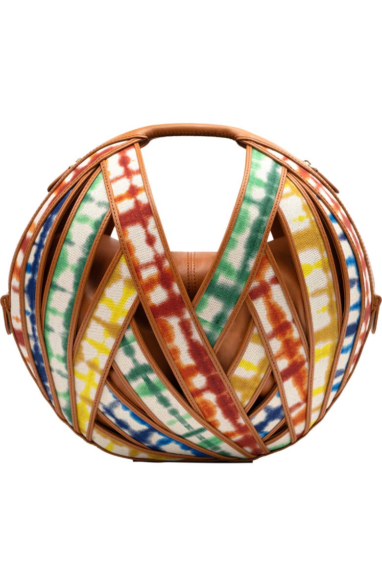PERRIN PARIS Le Panier Linen Handbag, Main, color, Tie-Dye Multicolor